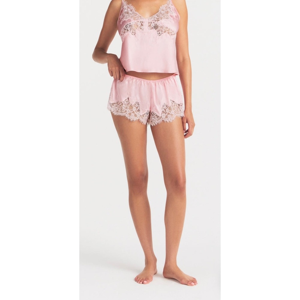 Skims Silk Lace Short Peony Tonal Size L NWT NIB